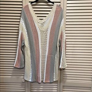 POL Multicolor Knit V-Neck Sweater